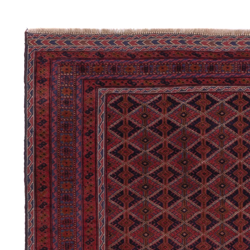 Kelim Afghan Teppich 151x179cm - dunkelrot