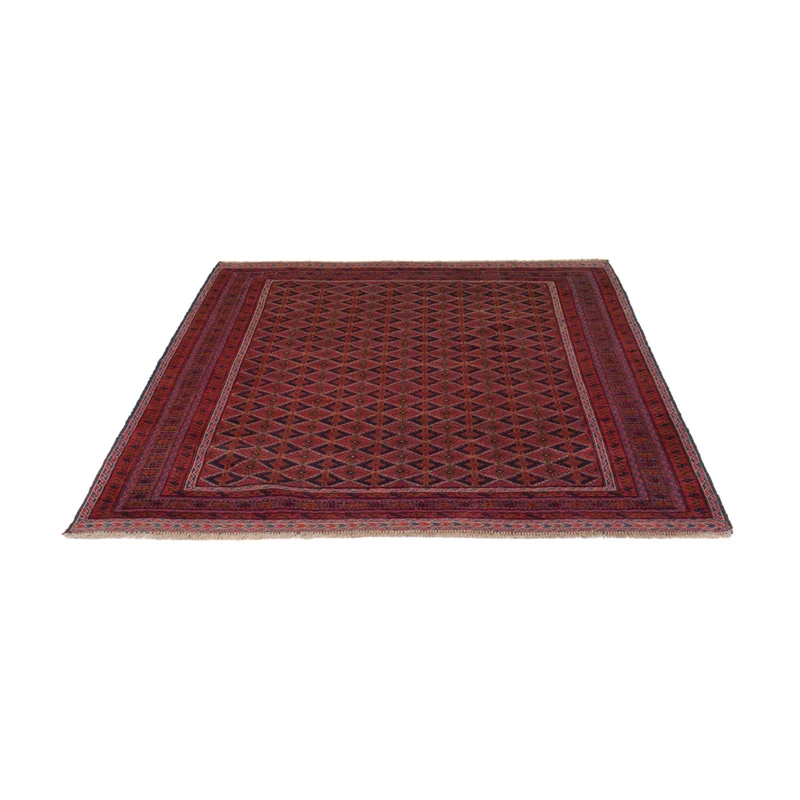 Kelim Afghan Teppich 151x179cm - dunkelrot