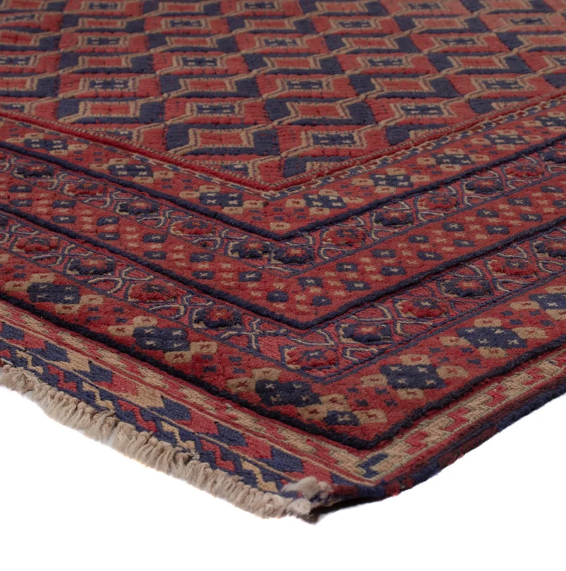 Kelim Afghan Teppich 146x191cm - dunkelrot