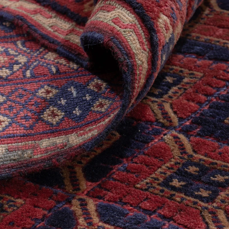 Kelim Afghan Teppich 146x191cm - dunkelrot