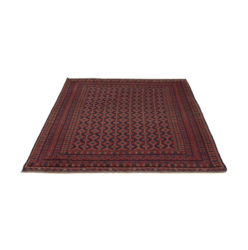 Kelim Afghan Teppich 146x191cm - dunkelrot