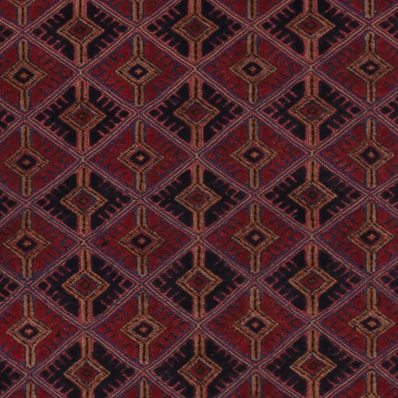 Kelim Afghan Teppich 154x177cm - dunkelrot