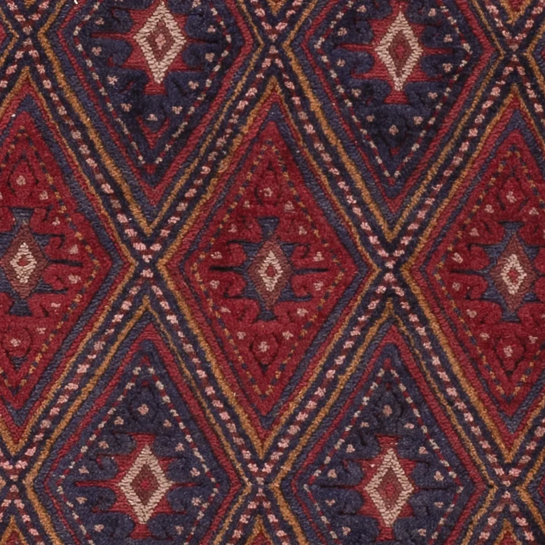 Kelim Afghan Teppich 145x187cm - dunkelrot