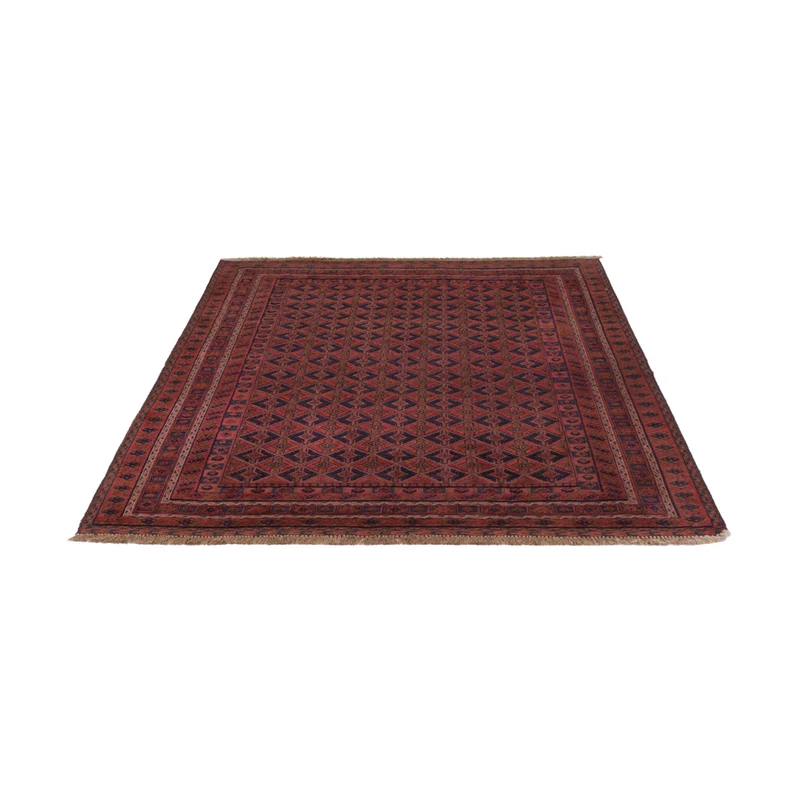 Kelim Afghan Teppich 143x192cm - dunkelrot