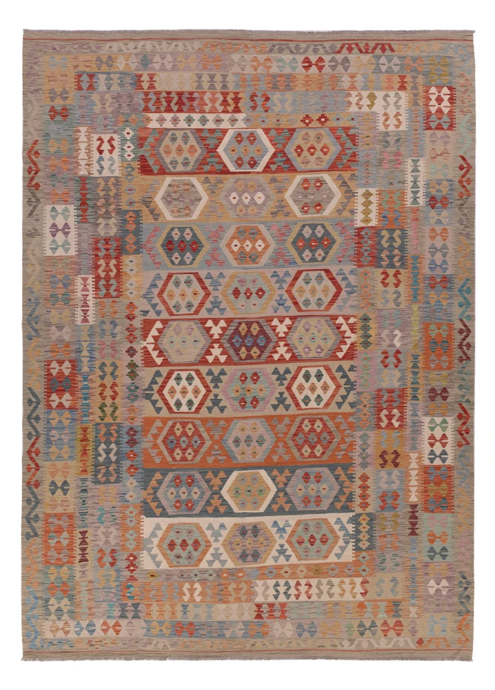 Kelim Maimene Teppich 254x352cm - mehrfarbig
