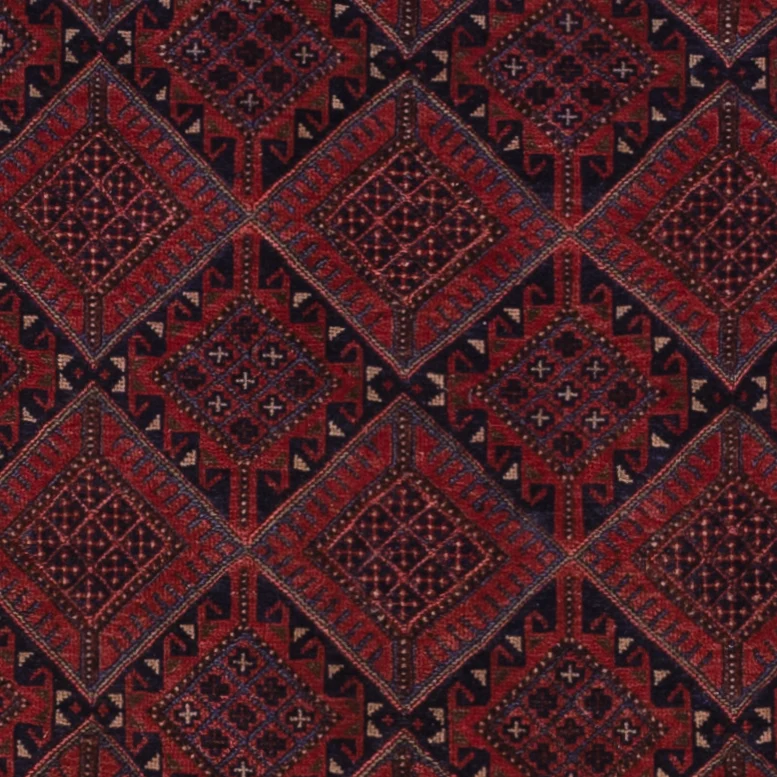Kelim Afghan Teppich 137x182cm - dunkelrot