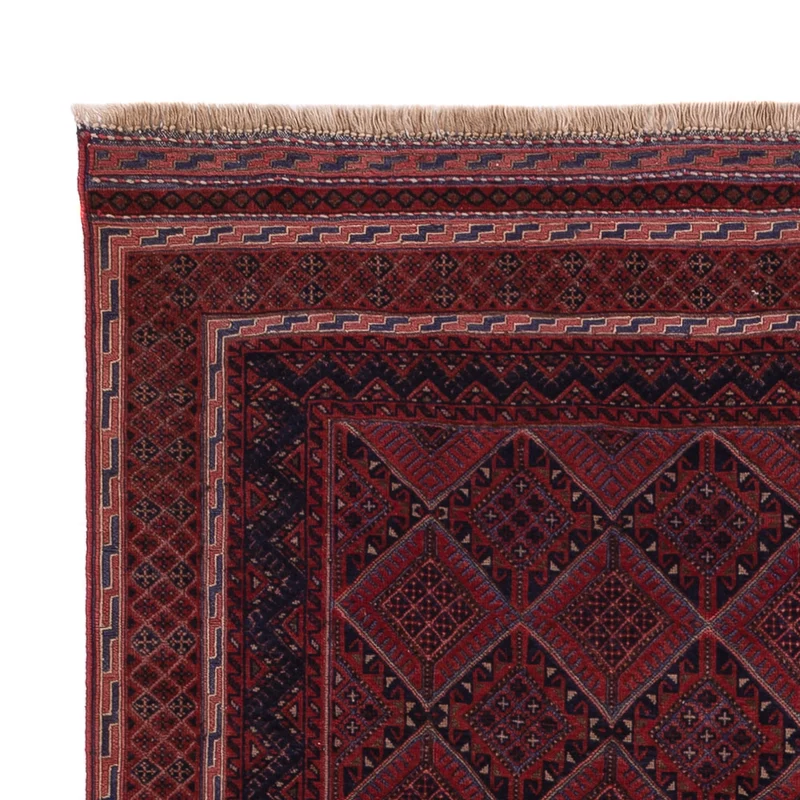Kelim Afghan Teppich 137x182cm - dunkelrot