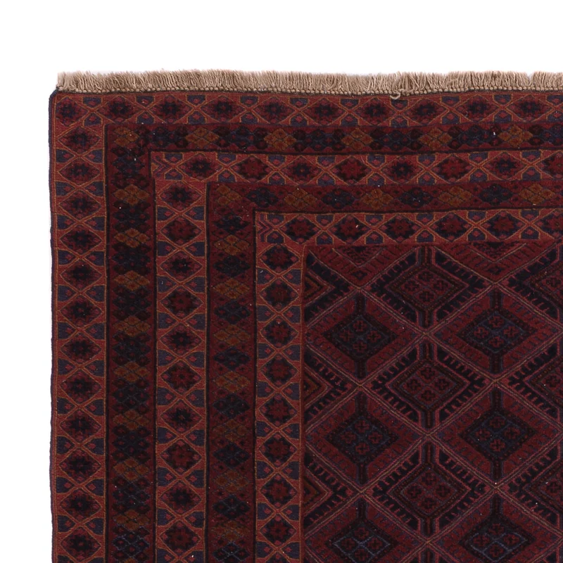 Kelim Afghan Teppich 162x210cm - dunkelbeige