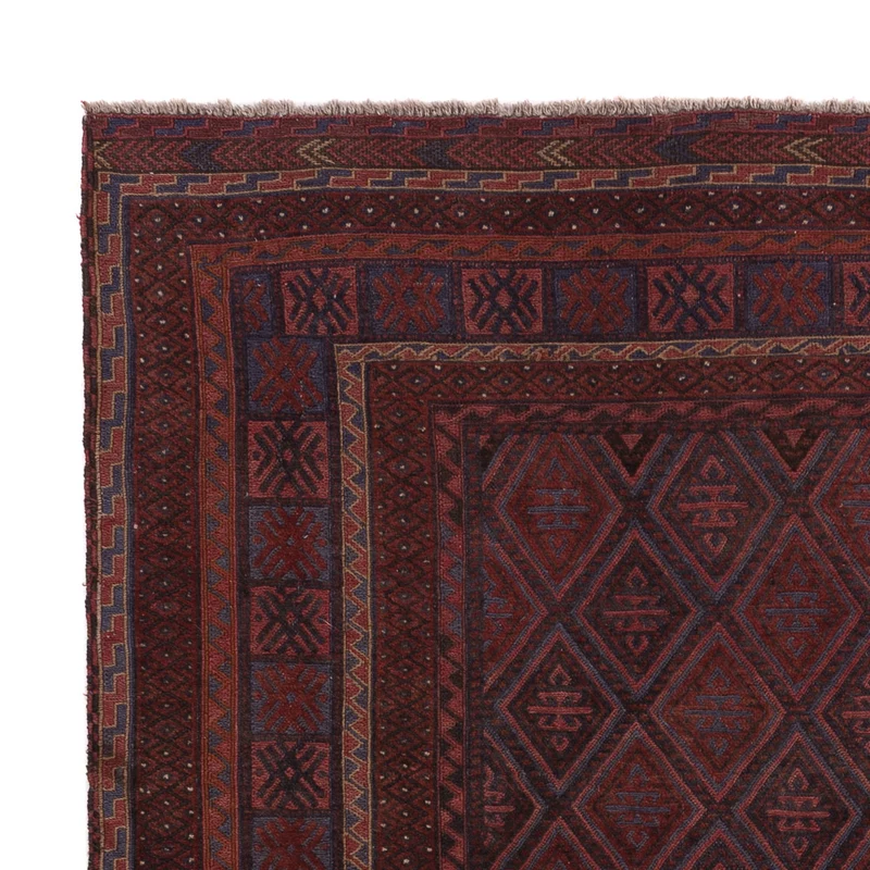 Kelim Afghan Teppich 170x202cm - dunkelbeige