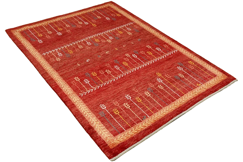 Rizbaf · Handgeknüpft – Rot, 187x124 cm