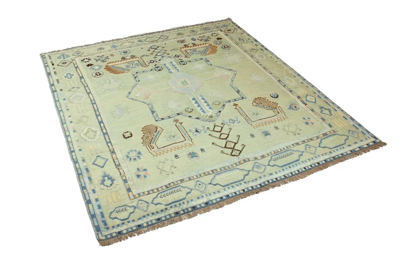 Kelim Belutch · Handgewebt – Grün, 172x157 cm