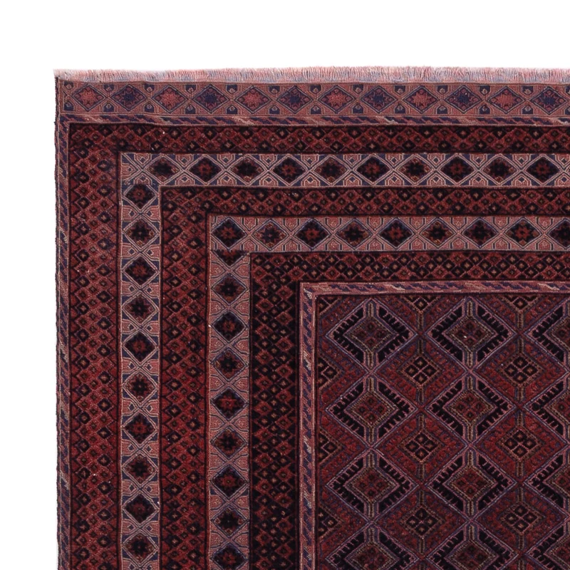 Kelim Afghan Teppich 152x188cm - dunkelrot