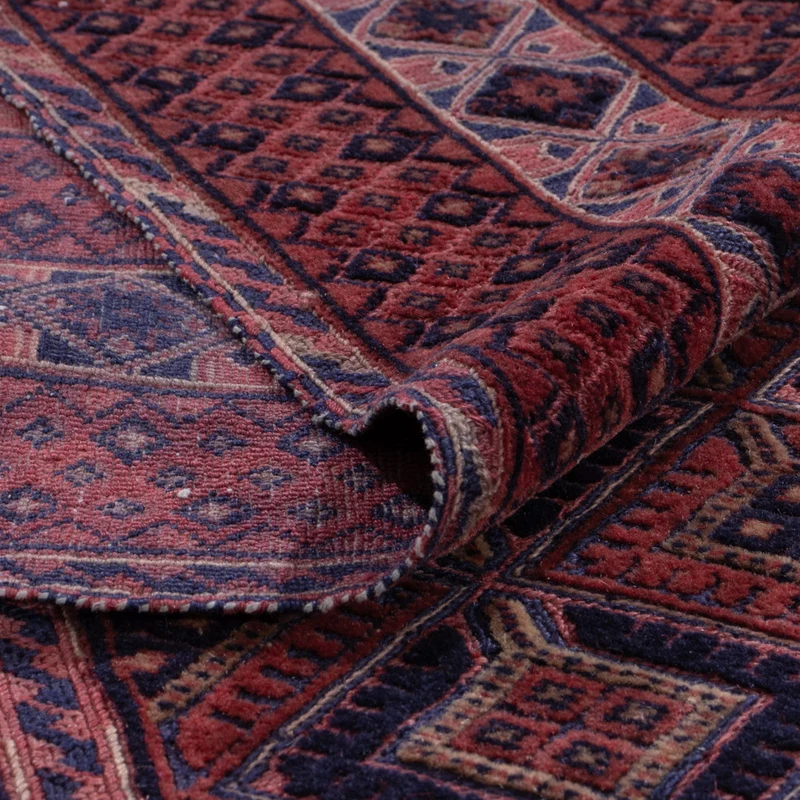 Kelim Afghan Teppich 152x188cm - dunkelrot