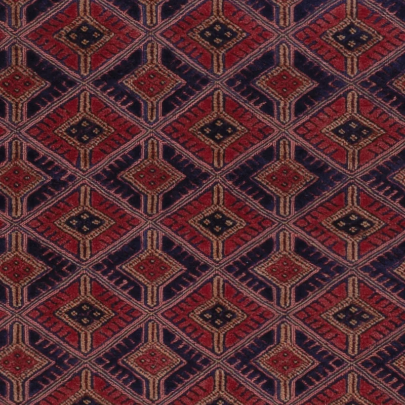 Kelim Afghan Teppich 151x190cm - dunkelrot