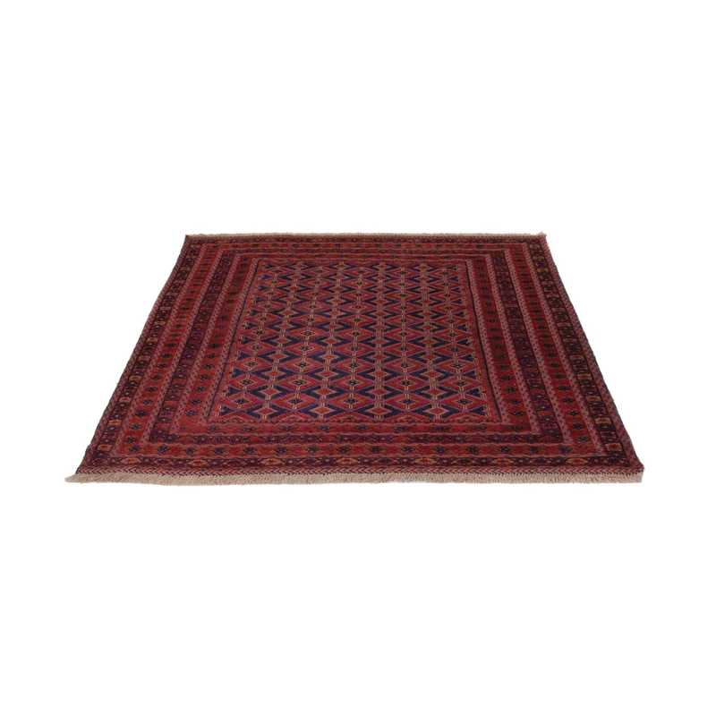 Kelim Afghan Teppich 151x190cm - dunkelrot