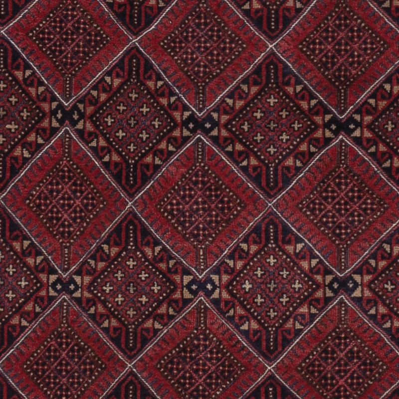 Kelim Afghan Teppich 145x195cm - dunkelrot