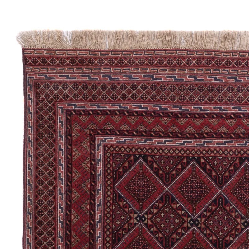 Kelim Afghan Teppich 145x195cm - dunkelrot