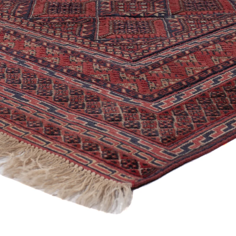 Kelim Afghan Teppich 145x195cm - dunkelrot