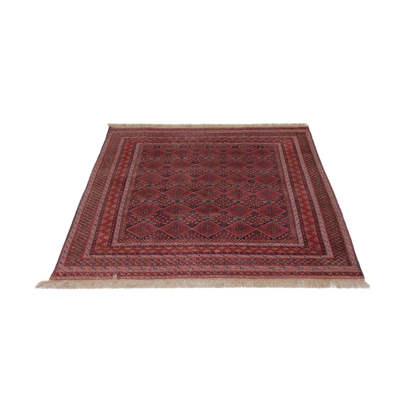 Kelim Afghan Teppich 145x195cm - dunkelrot