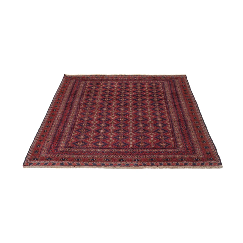 Kelim Afghan Teppich 151x190cm - dunkelrot