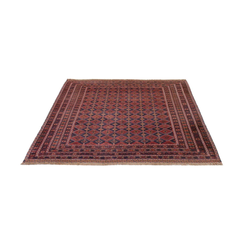 Kelim Afghan Teppich 158x183cm - dunkelrot