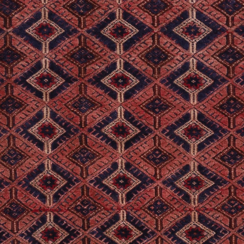 Kelim Afghan Teppich 141x201cm - dunkelrot