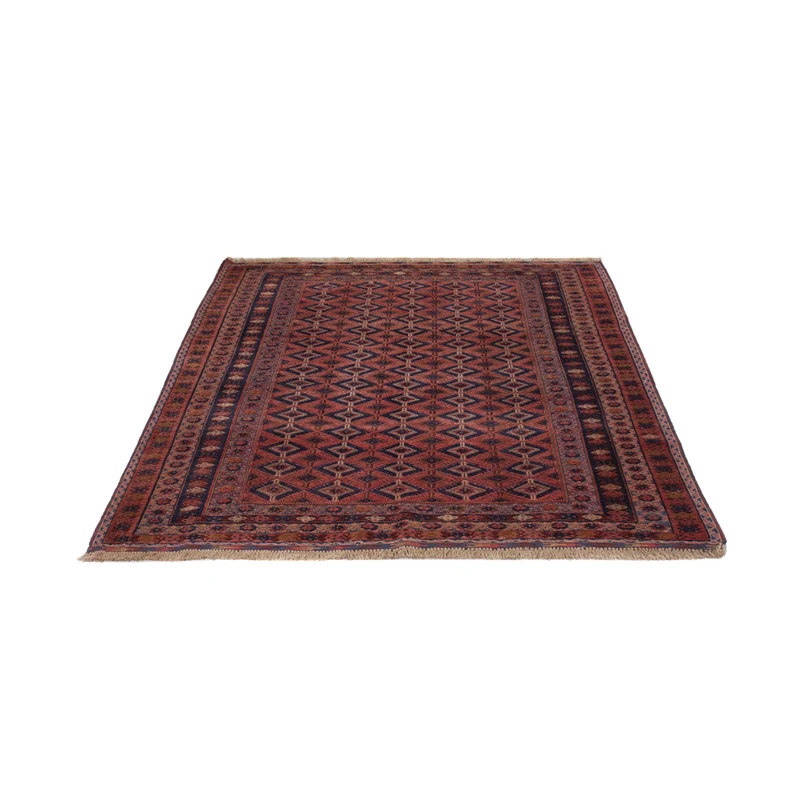 Kelim Afghan Teppich 141x201cm - dunkelrot