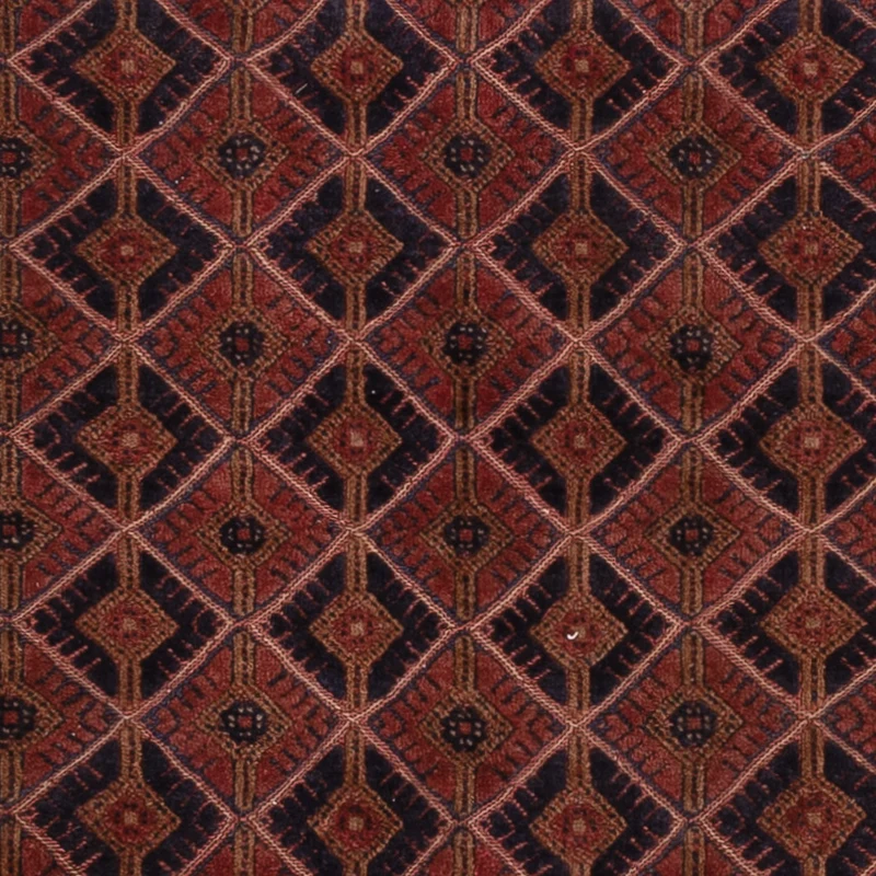 Kelim Afghan Teppich 140x207cm - dunkelrot