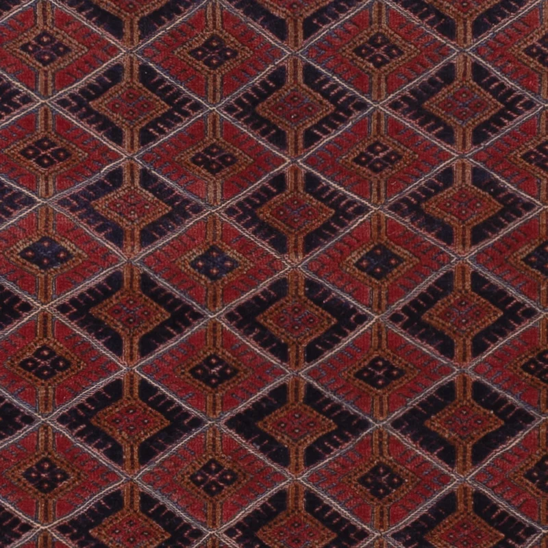 Kelim Afghan Teppich 144x200cm - dunkelrot