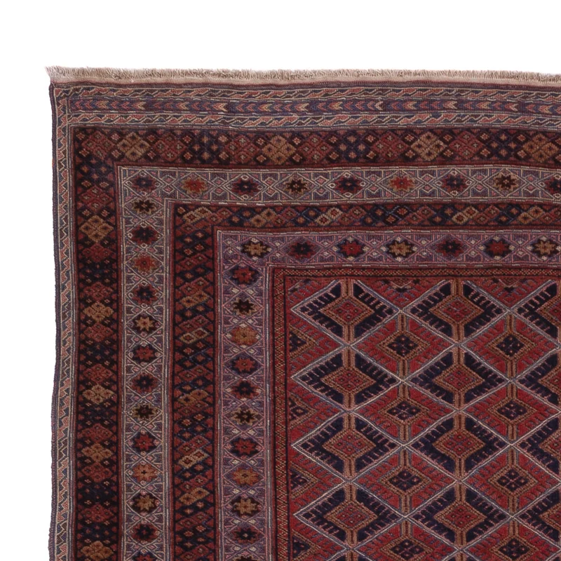 Kelim Afghan Teppich 144x200cm - dunkelrot