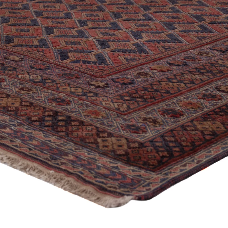 Kelim Afghan Teppich 144x200cm - dunkelrot