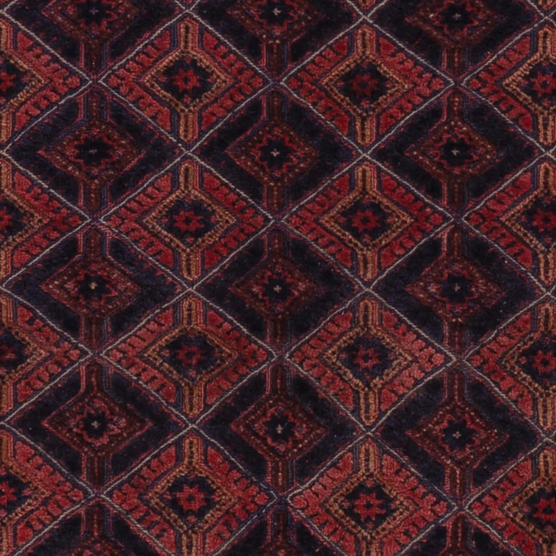 Kelim Afghan Teppich 150x187cm - dunkelrot