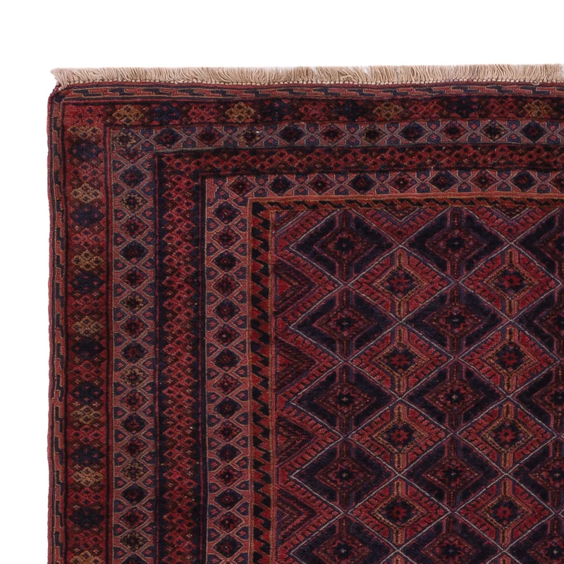 Kelim Afghan Teppich 150x187cm - dunkelrot