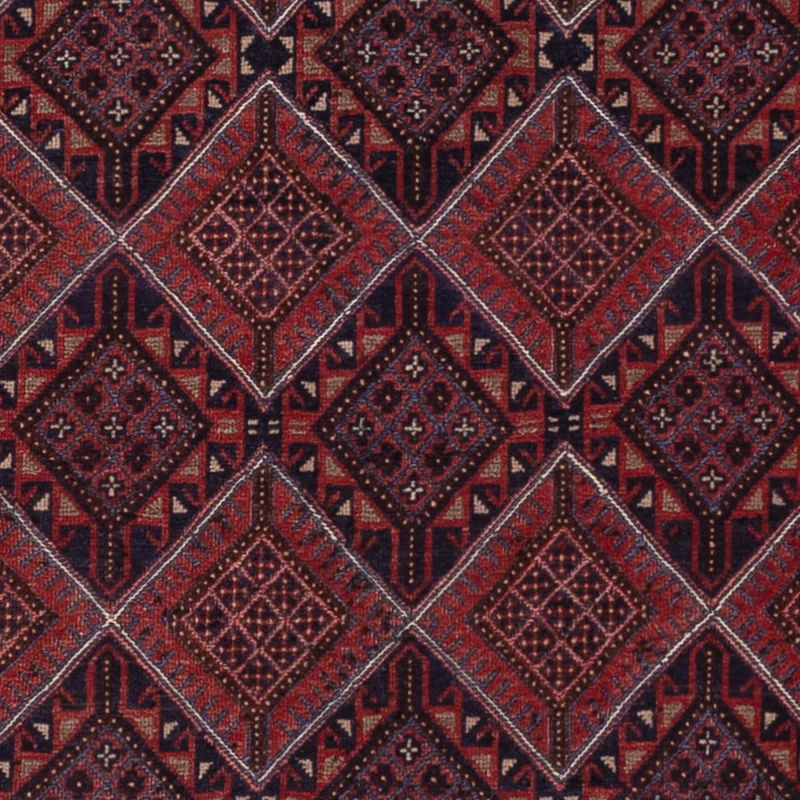 Kelim Afghan Teppich 141x196cm - dunkelrot