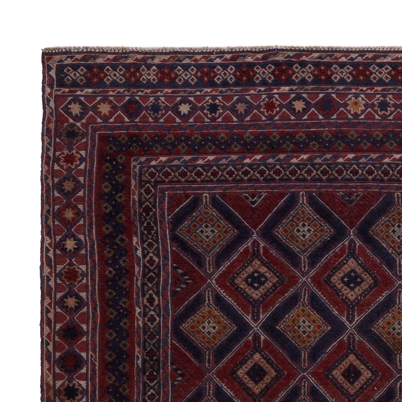 Kelim Afghan Teppich 157x177cm - dunkelrot