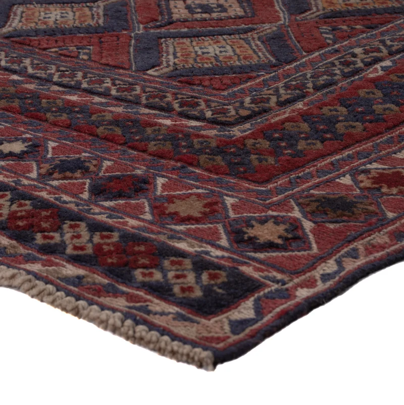Kelim Afghan Teppich 157x177cm - dunkelrot