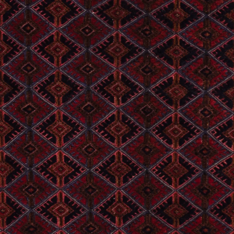 Kelim Afghan Teppich 147x186cm - dunkelrot
