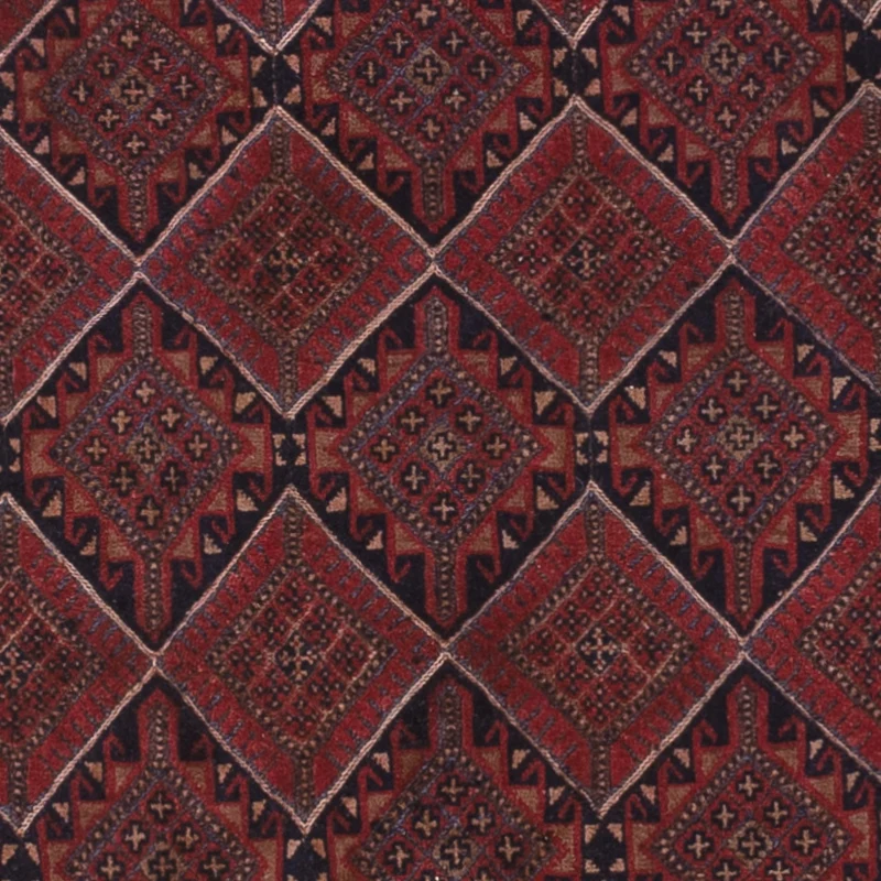 Kelim Afghan Teppich 144x186cm - dunkelrot