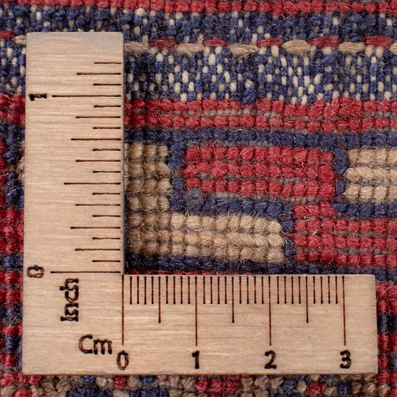 Kelim Afghan Teppich 144x186cm - dunkelrot