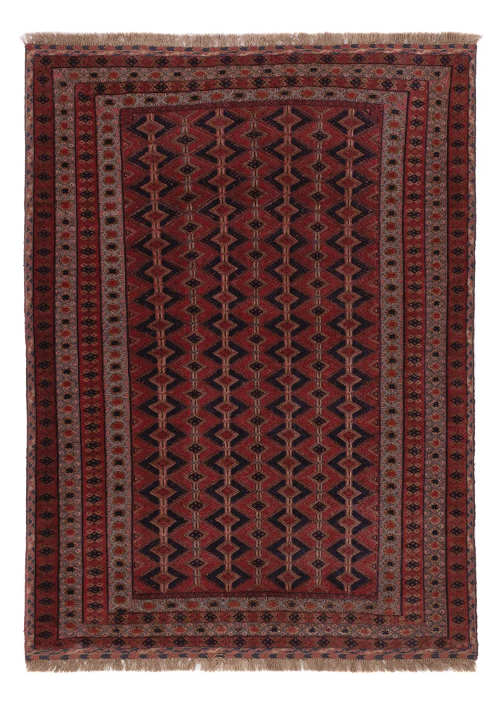 Kelim Afghan Teppich 130x180cm - dunkelrot
