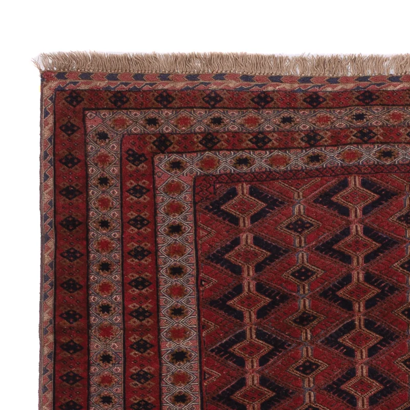 Kelim Afghan Teppich 130x180cm - dunkelrot