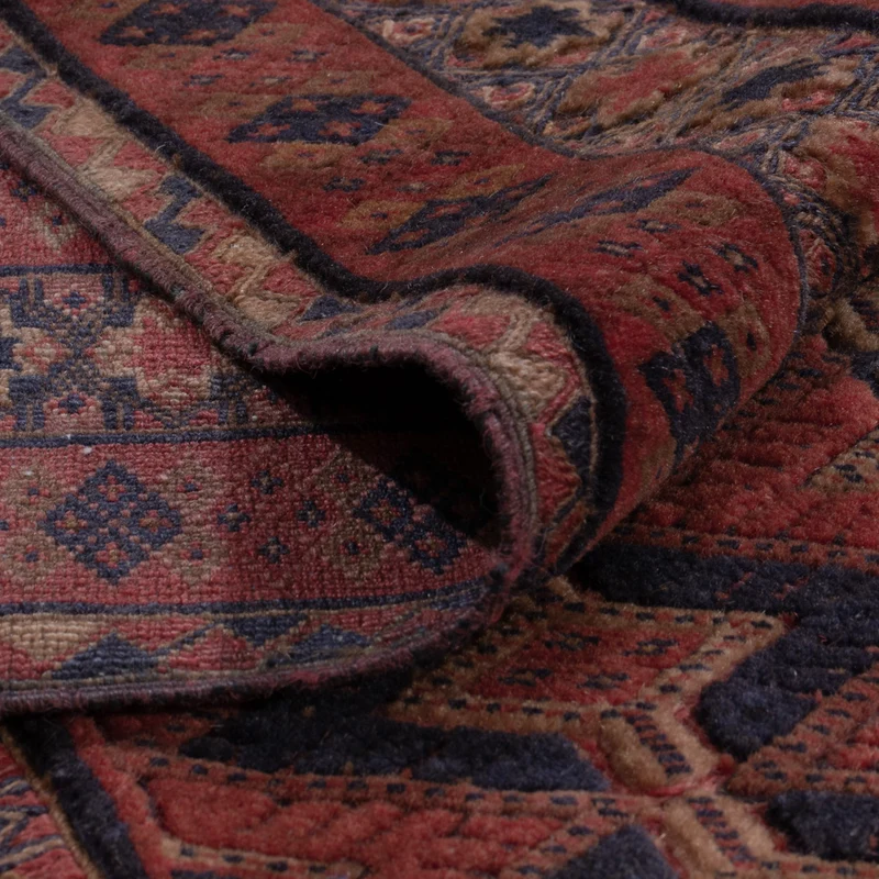 Kelim Afghan Teppich 130x180cm - dunkelrot
