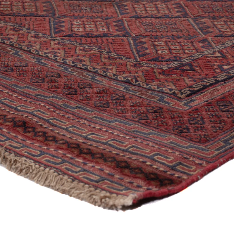 Kelim Afghan Teppich 131x180cm - dunkelrot
