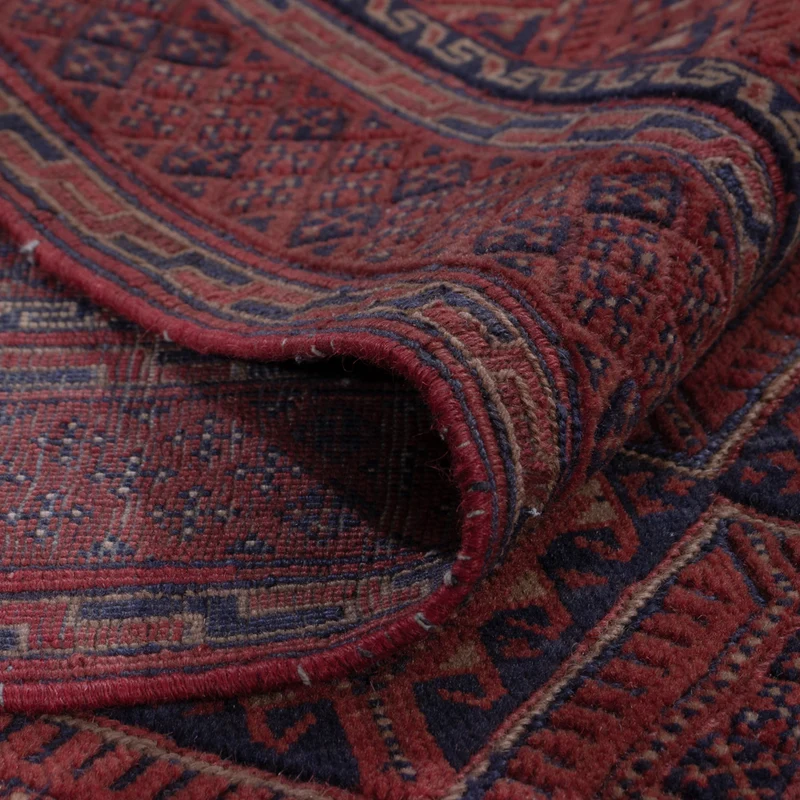 Kelim Afghan Teppich 131x180cm - dunkelrot