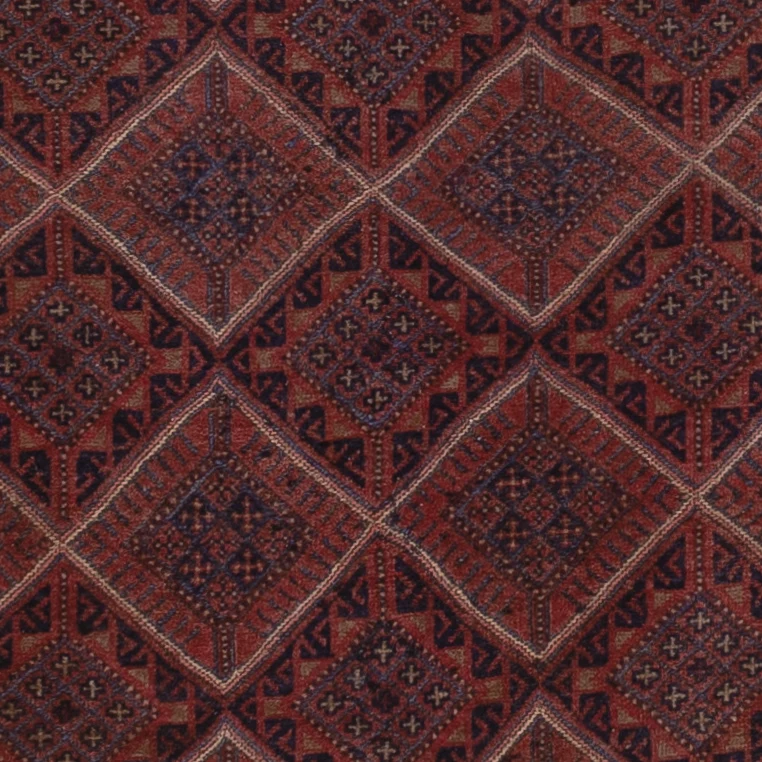 Kelim Afghan Teppich 135x177cm - dunkelrot