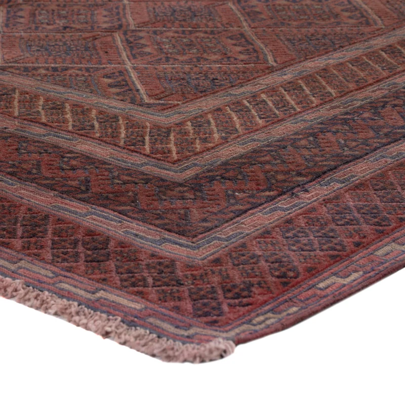 Kelim Afghan Teppich 135x177cm - dunkelrot