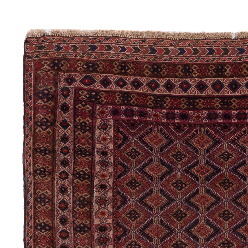 Kelim Afghan Teppich 150x192cm - dunkelrot