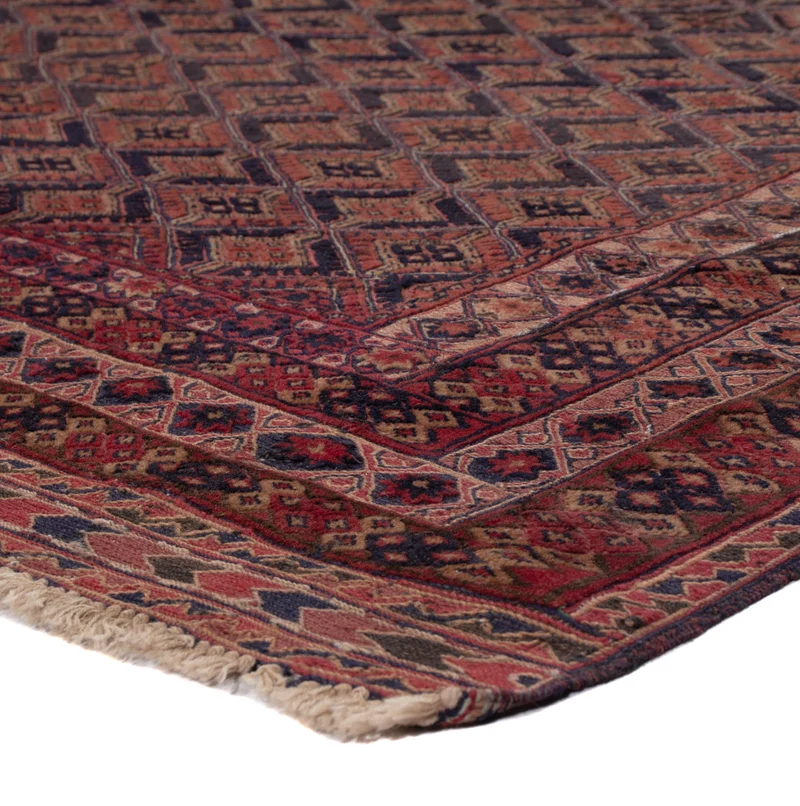 Kelim Afghan Teppich 150x192cm - dunkelrot