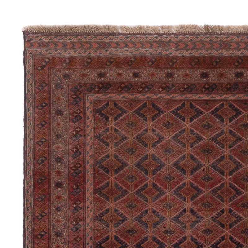 Kelim Afghan Teppich 150x193cm - dunkelrot