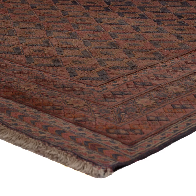 Kelim Afghan Teppich 150x193cm - dunkelrot